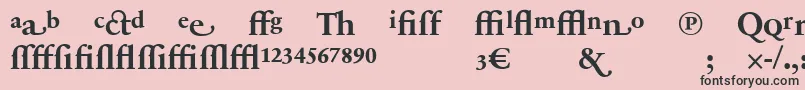 フォントSabonnextLtBoldAlternate – ピンクの背景に黒い文字