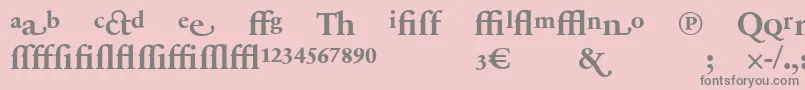 フォントSabonnextLtBoldAlternate – ピンクの背景に灰色の文字