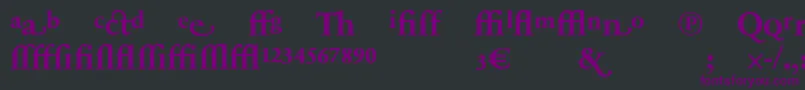 Шрифт SabonnextLtBoldAlternate – фиолетовые шрифты на чёрном фоне