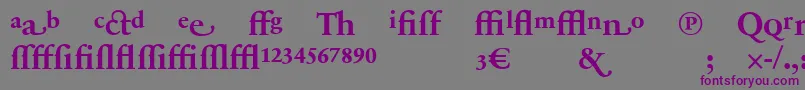 SabonnextLtBoldAlternate Font – Purple Fonts on Gray Background