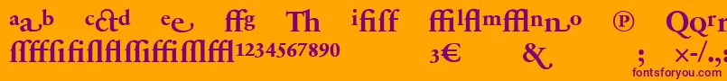 SabonnextLtBoldAlternate Font – Purple Fonts on Orange Background