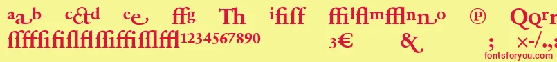 SabonnextLtBoldAlternate Font – Red Fonts on Yellow Background
