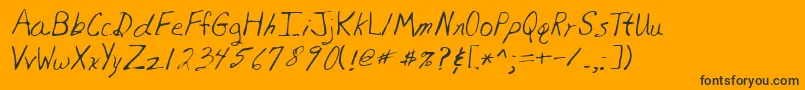 Lehn081 Font – Black Fonts on Orange Background