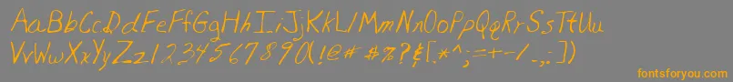 Lehn081 Font – Orange Fonts on Gray Background