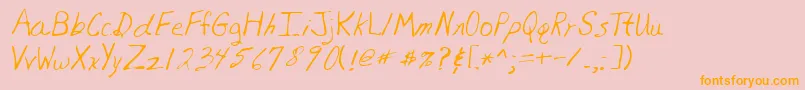 Lehn081 Font – Orange Fonts on Pink Background