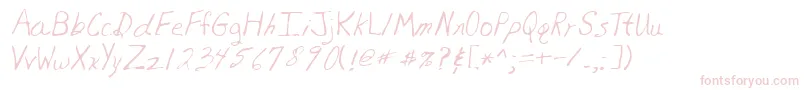 Lehn081 Font – Pink Fonts on White Background