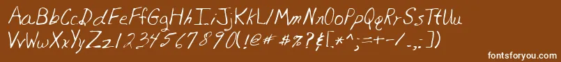 Lehn081 Font – White Fonts on Brown Background