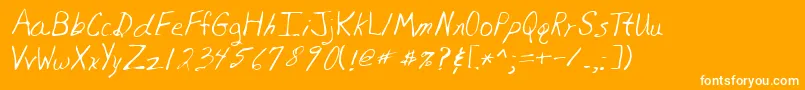Lehn081 Font – White Fonts on Orange Background