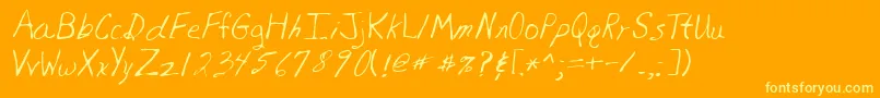 fuente Lehn081 – Fuentes Amarillas Sobre Fondo Naranja