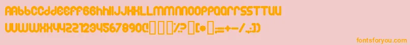 Tesh Font – Orange Fonts on Pink Background