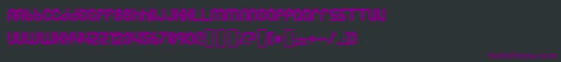 Czcionka Tesh – fioletowe czcionki na czarnym tle