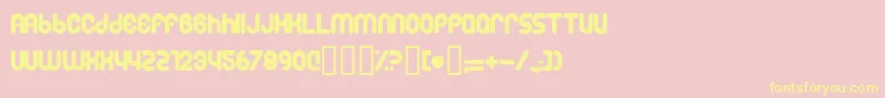 Tesh Font – Yellow Fonts on Pink Background