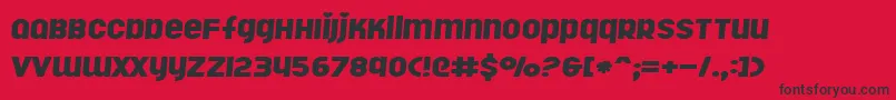Rollergirls Font – Black Fonts on Red Background