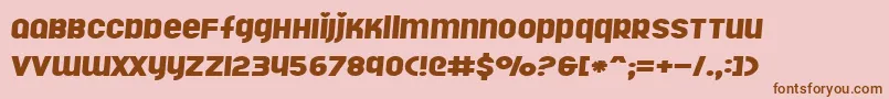 Weitere Informationen zur Rollergirls-Schriftart Rollergirls-Schriftart – Braune Schriften auf rosa Hintergrund