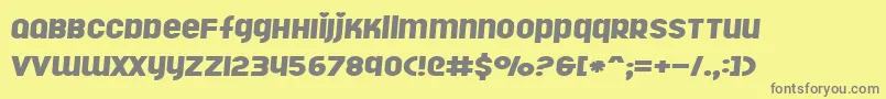 Rollergirls Font – Gray Fonts on Yellow Background