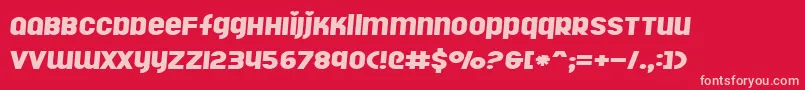 Rollergirls Font – Pink Fonts on Red Background