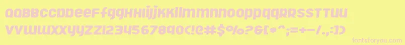 Rollergirls Font – Pink Fonts on Yellow Background
