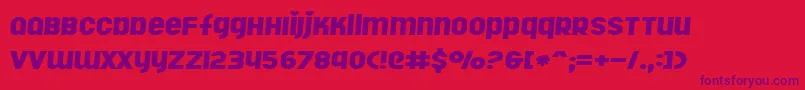 Rollergirls Font – Purple Fonts on Red Background