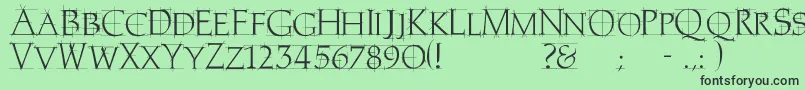 Homerem Font – Black Fonts on Green Background