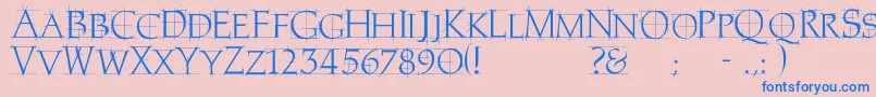 Homerem Font – Blue Fonts on Pink Background