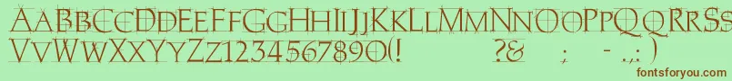 Homerem Font – Brown Fonts on Green Background