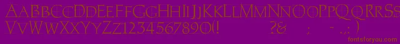 Homerem Font – Brown Fonts on Purple Background