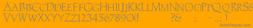 フォントHomerem – オレンジの背景に灰色の文字