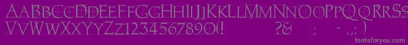 フォントHomerem – 紫の背景に灰色の文字