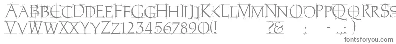Homerem-fontti – harmaat kirjasimet valkoisella taustalla