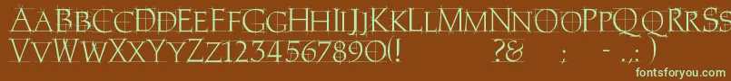 Homerem Font – Green Fonts on Brown Background