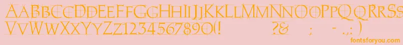 Homerem Font – Orange Fonts on Pink Background