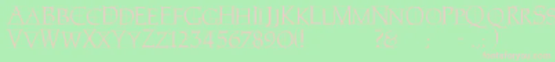 Homerem Font – Pink Fonts on Green Background