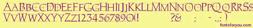 Homerem Font – Purple Fonts on Yellow Background