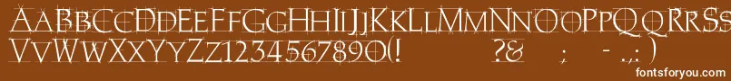 Шрифт Homerem – белые шрифты на коричневом фоне