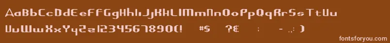 フォントHighguard – 茶色の背景にピンクのフォント