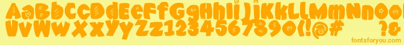 Axeblack Font – Orange Fonts on Yellow Background