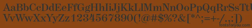 Herculesmedium-fontti – mustat fontit ruskealla taustalla