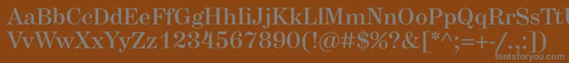 Herculesmedium-fontti – harmaat kirjasimet ruskealla taustalla