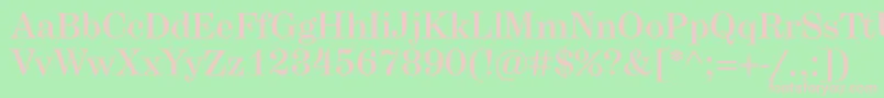 Czcionka Herculesmedium – różowe czcionki na zielonym tle