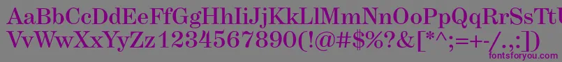 Herculesmedium-fontti – violetit fontit harmaalla taustalla