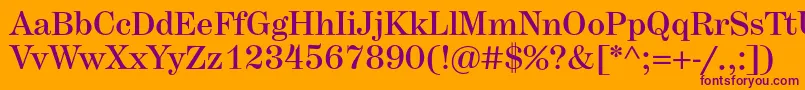 Herculesmedium Font – Purple Fonts on Orange Background