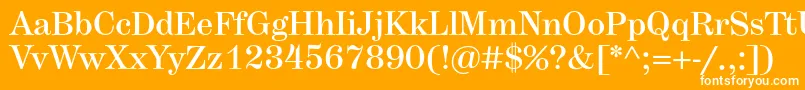 フォントHerculesmedium – オレンジの背景に白い文字