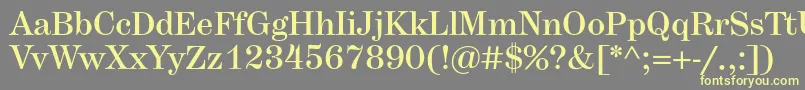Herculesmedium-fontti – keltaiset fontit harmaalla taustalla