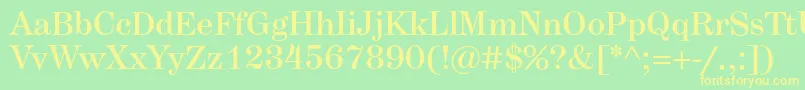 Herculesmedium Font – Yellow Fonts on Green Background
