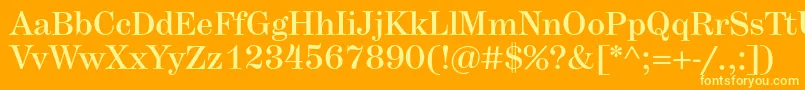 Herculesmedium Font – Yellow Fonts on Orange Background