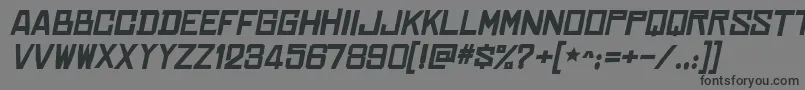 Шрифт ChineserocksxpBolditalic – чёрные шрифты на сером фоне