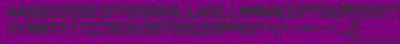 ChineserocksxpBolditalic Font – Black Fonts on Purple Background
