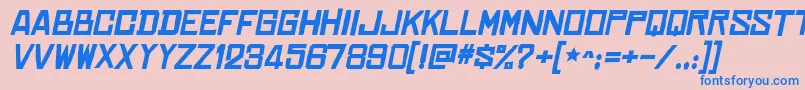 ChineserocksxpBolditalic Font – Blue Fonts on Pink Background