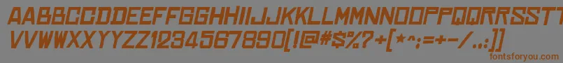 ChineserocksxpBolditalic Font – Brown Fonts on Gray Background