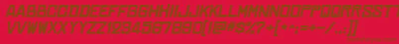 Шрифт ChineserocksxpBolditalic – коричневые шрифты на красном фоне